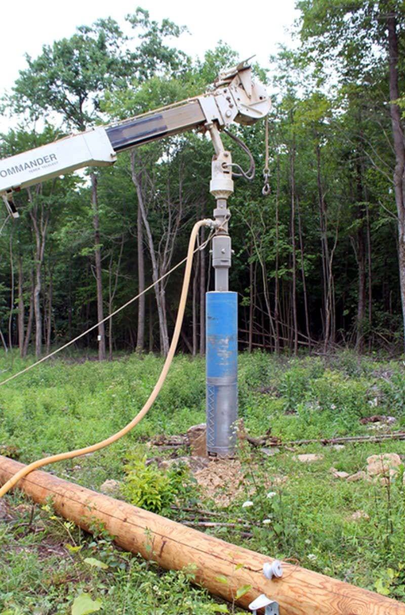 utility pole drill