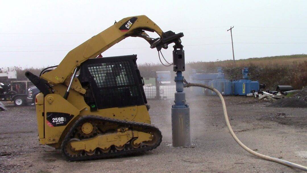 Center Rock Skid Steer with Utility Low Profile (LP) Canister Drill.